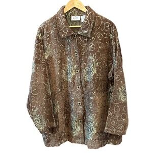 Vintage Units Woman Paisley Jacket Art to Wear Whimsigoth Boho Earthy Art